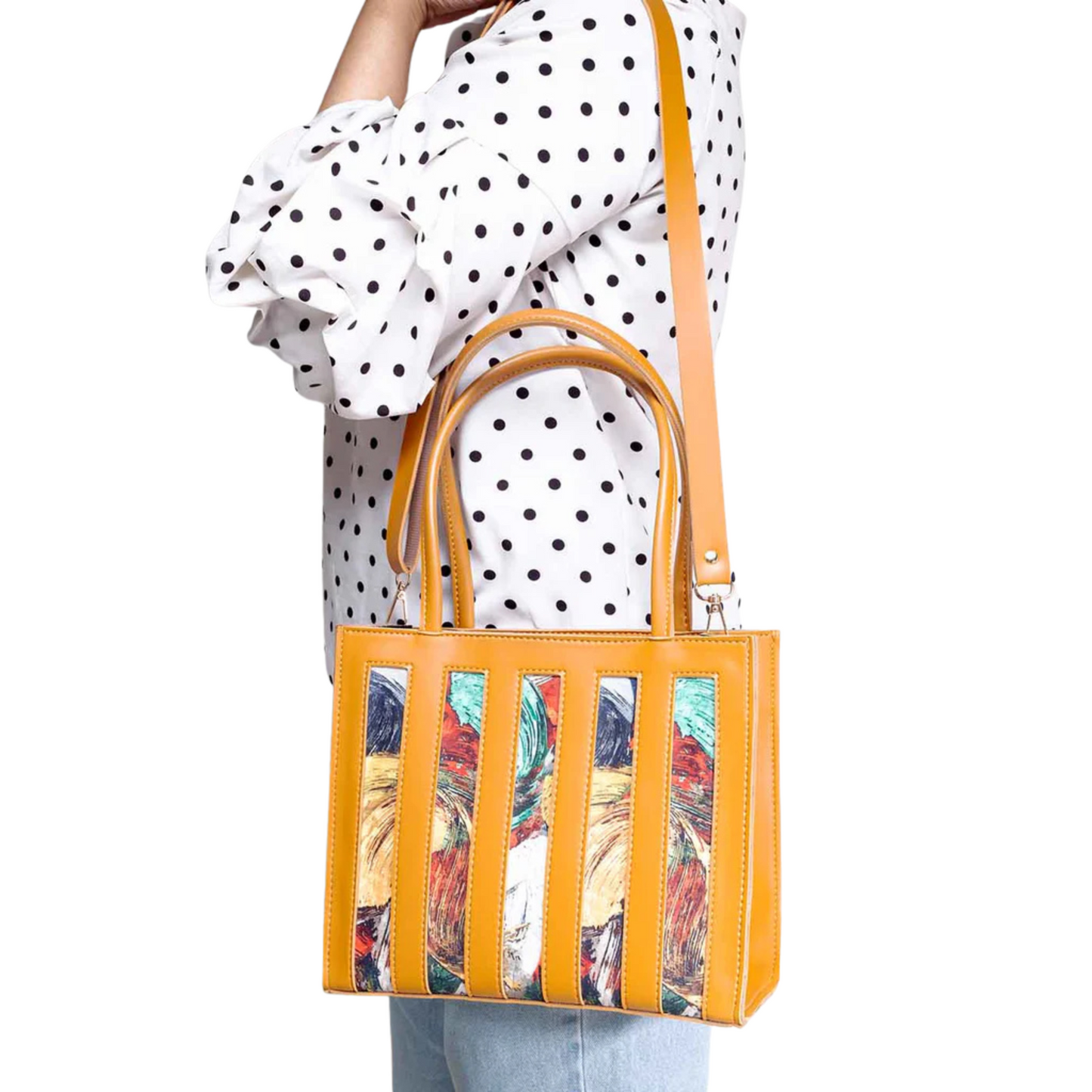 Mustard Lockup Luxe HandBag