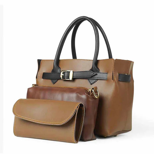 Sandy Bag Brown Set of 3