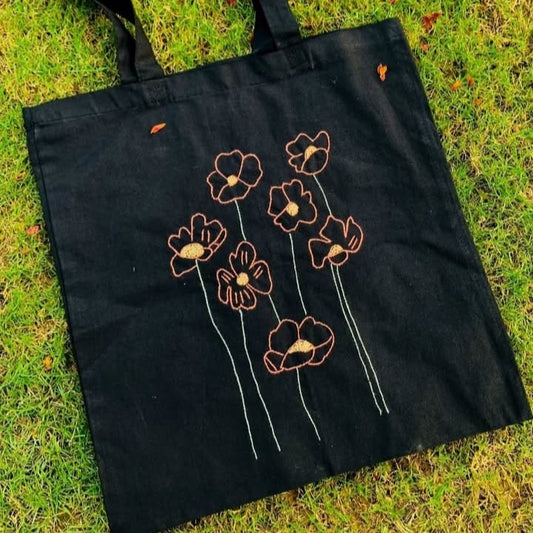 Embroidered WildBloom Tote Bag